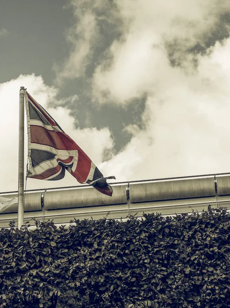 Vintage op zoek van de vlag van het Verenigd Koninkrijk — Stockfoto