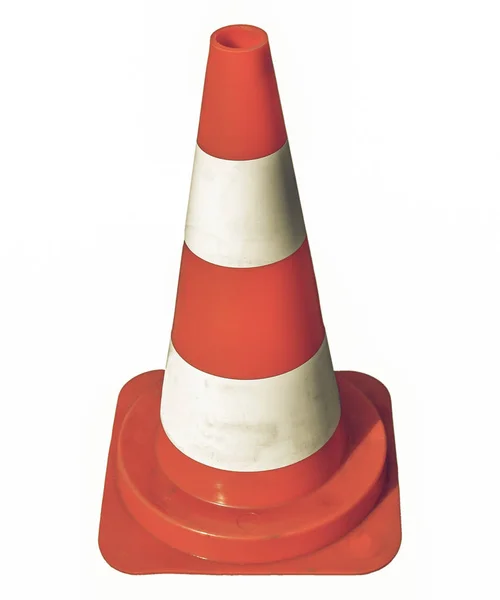 Vintage uitziende Traffic cone — Stockfoto