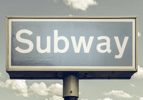 Vintage looking Subway sign — Stock Photo, Image