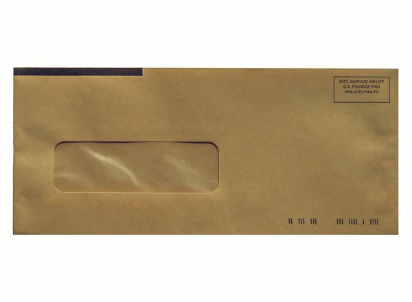 Vintage olhando envelope Carta — Fotografia de Stock