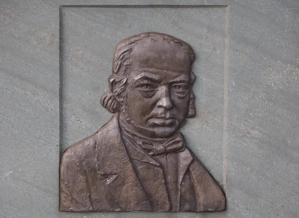 Minnestavla för ingenjör Brunel i Bristol — Stockfoto