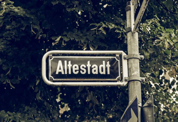 Altestadt resmi bakarak vintage — Stok fotoğraf
