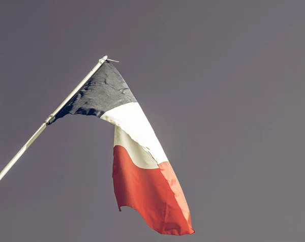 Винтажный французский флаг — стоковое фото