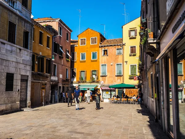 Turistas HDR visitam Veneza — Fotografia de Stock