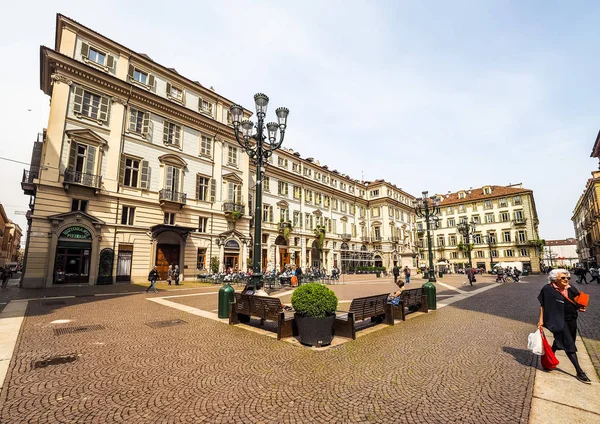 Piazza Carignano w Turynie (Hdr) — Zdjęcie stockowe