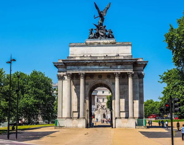 Wellington arch w Londynie (Hdr) — Zdjęcie stockowe