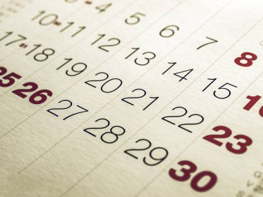 vintage görünümlü takvim