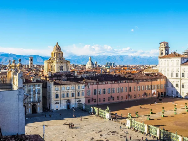 Piazza Castello Turin (HDR) — Stock Photo, Image