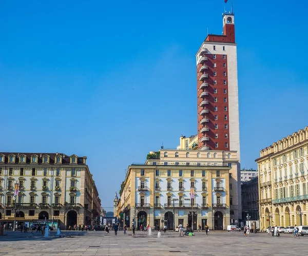 Piazza Castello a Torino (HDR) ) — Foto Stock