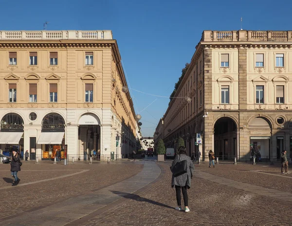 Piazza San Carlo en Turín — Foto de Stock