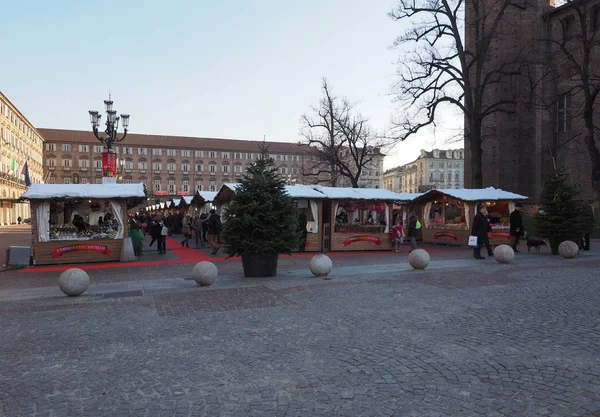 Mercado de Natal em Turim — Fotografia de Stock