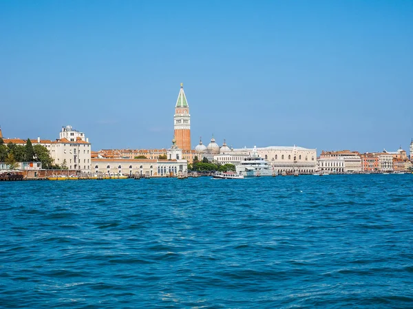 HDR Plaza de San Marcos vista desde la cuenca de San Marcos en Venecia — Foto de Stock