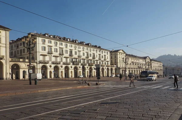 Площі П'яцца Вітторіо в Турині — стокове фото