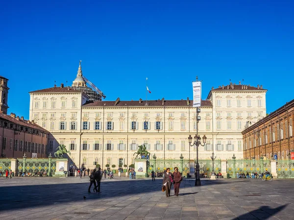 Piazza Castello Turim (HDR ) — Fotografia de Stock