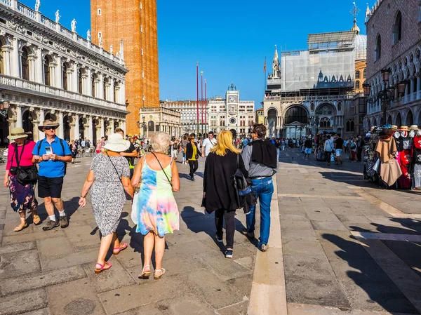 HDR Plaza de San Marcos en Venecia — Foto de Stock