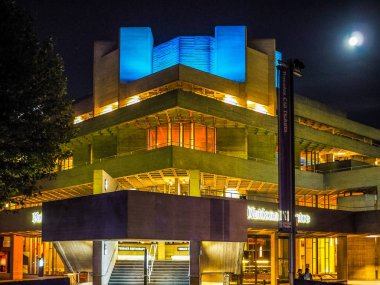 Ulusal Tiyatro Londra gece (Hdr)