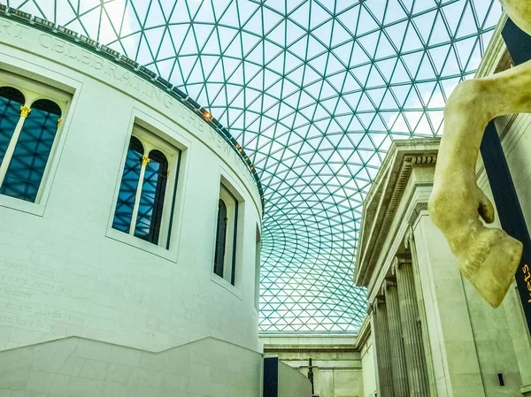 Museu Britânico Grande Tribunal em Londres (HDR ) — Fotografia de Stock
