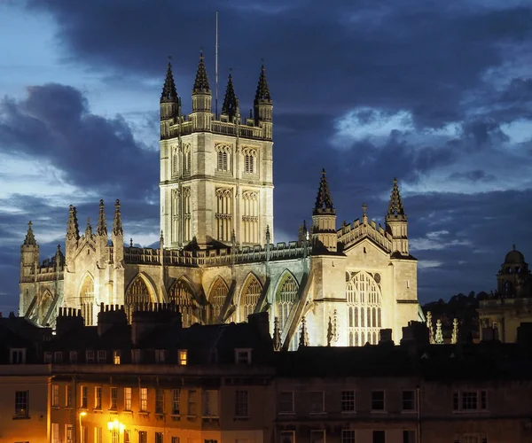 Abadía de Bath en Bath por la noche —  Fotos de Stock