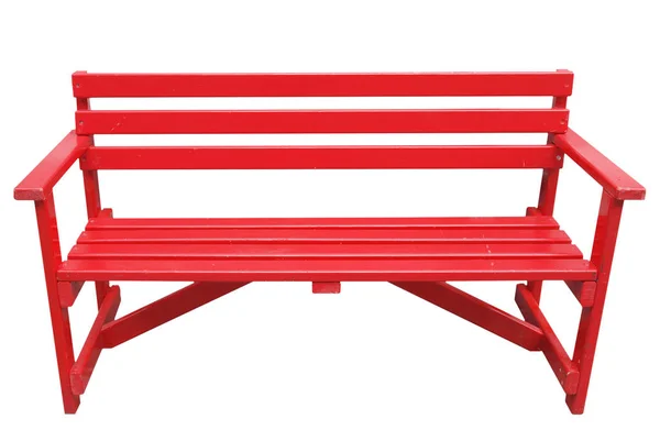 Red bench seat isolated over white — Stock Photo, Image