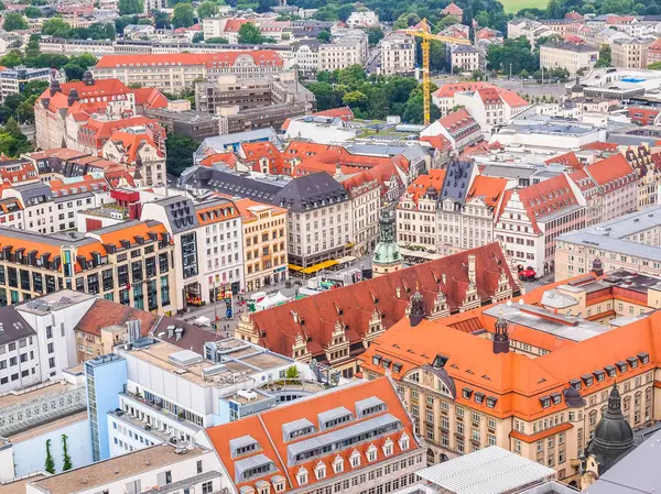 Leipzig Flygfoto (Hdr) — Stockfoto