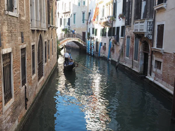 Gondel Ruderboot in Venedig — Stockfoto