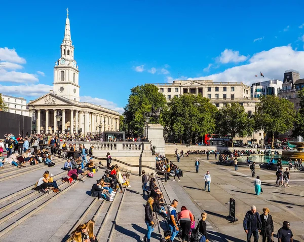 Trafalgar Square in London (HDR) — Stock Photo, Image