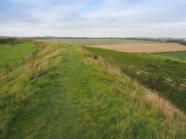 Ancien fossé du château de Sarum à Salisbury — Photo