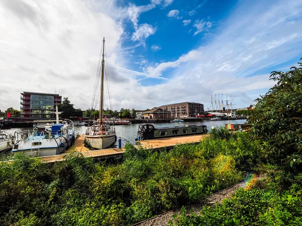 HDR Bristol kikötője Bristol — Stock Fotó