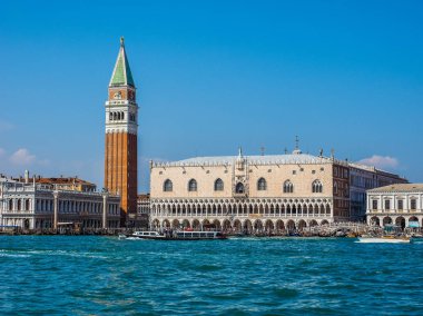 HDR St Mark Meydanı fron Venedik'te San Marco Havzası gördüm
