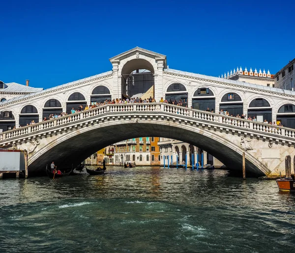 HDR Rialtobron i Venedig — Stockfoto