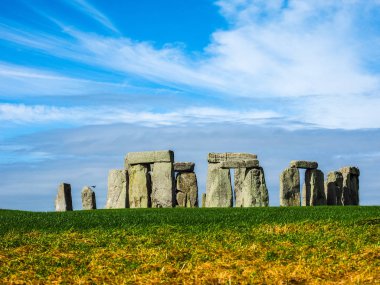 HDR Stonehenge anıt Wiltshire'deki/daki oteller