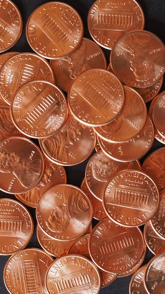 Dólar monedas 1 centavo centavo centavo de trigo — Foto de Stock