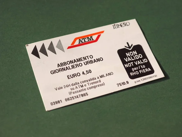 Milão Um dia Travelcard — Fotografia de Stock