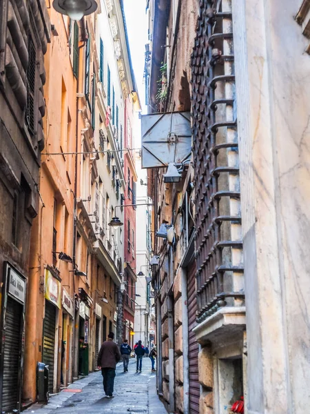 Via del Campo street sign in Genoa (HDR) — Stock Photo, Image