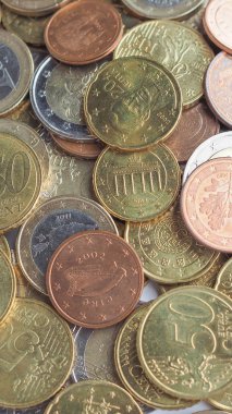 Euro coins - dikey