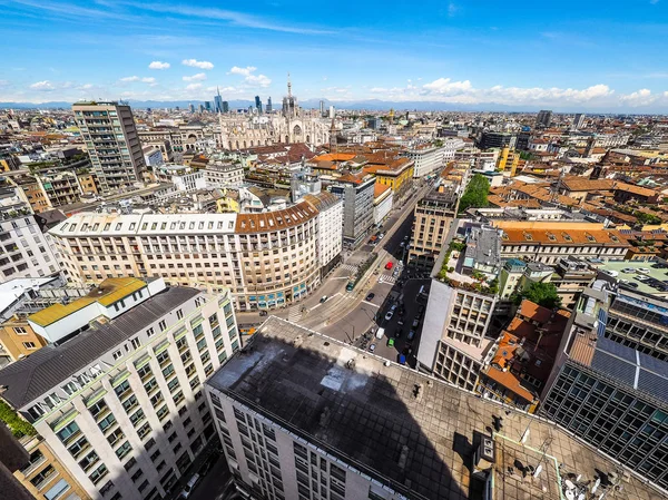 Vista aérea de Milão, Itália (HDR ) — Fotografia de Stock