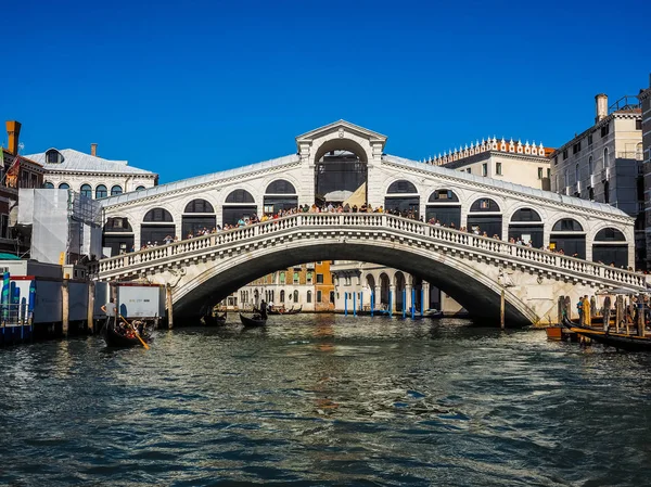 Hdr rialto brücke in venedig — Stockfoto