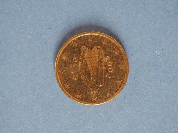 Moeda de 50 cêntimos, União Europeia, Irlanda — Fotografia de Stock