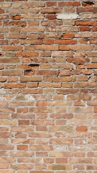 Fondo de pared de ladrillo rojo - vertical — Foto de Stock