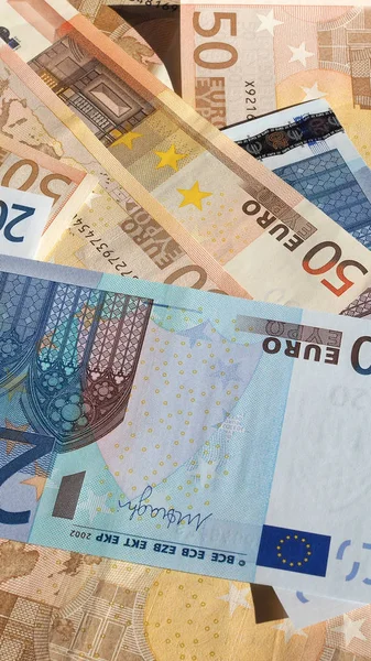Billetes de 50 y 20 euros — Foto de Stock