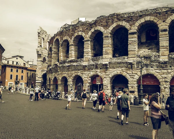 Verona Arena roman amphitheatre vintage desaturated — Stock Photo, Image