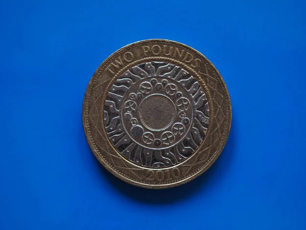 2 фунта монет, Великобритания — стоковое фото