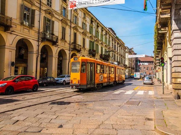 Via Po Turim (HDR ) — Fotografia de Stock