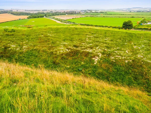 HDR Old Sarum castle ditch in Salisbury — Stock Photo, Image