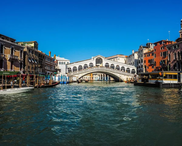 Hdr rialto brücke in venedig — Stockfoto