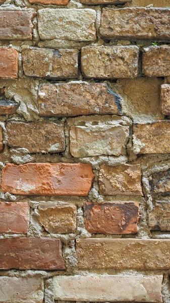 Tło ściany z czerwonej cegły - pionowe — Zdjęcie stockowe