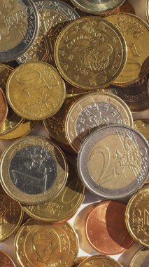 Euro coins arka plan - dikey