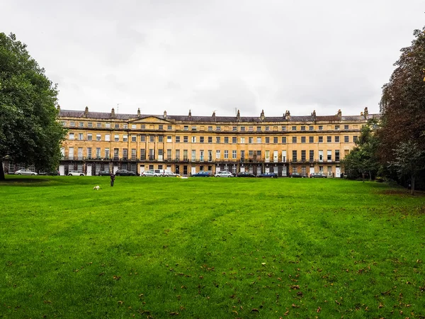 HDR Norfolk Crescent fila di case a schiera a Bath — Foto Stock