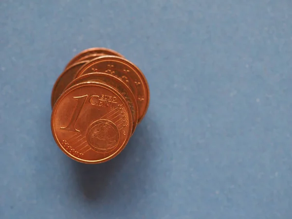 1 cent coin, European Union, with copy space — Stock Photo, Image