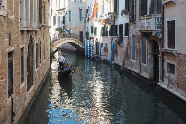 Gondel Ruderboot in Venedig — Stockfoto
